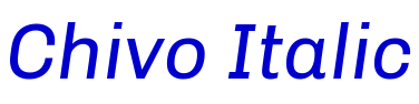 Chivo Italic 字体